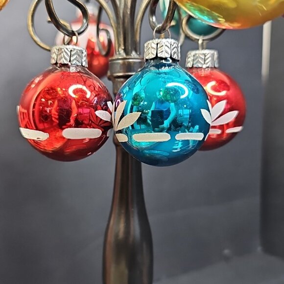 9pcs Christmas Ornaments Baubles Made In Germany Vintage Mercury Glass set - Picture 6 of 14